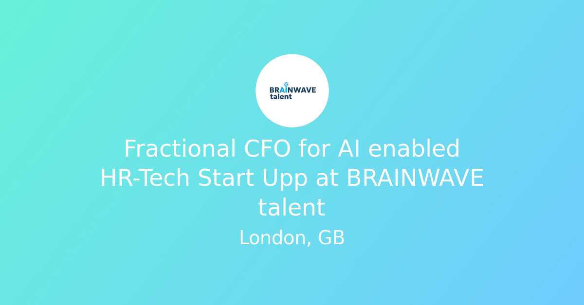 Brainwave Talent appoints fractional CFO to steer AI-driven growth